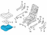OEM 2020 Ford Explorer Seat Cushion Pad Diagram - LB5Z-7863841-E