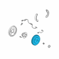 OEM 2002 Honda Accord Drum, Rear Brake Diagram - 42610-SM4-010