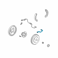 OEM 1998 Honda Accord Hose Set, Rear Brake Diagram - 01466-S84-A00