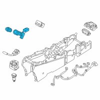 OEM Kia Cigar Lighter Socket Assembly Diagram - 951203T000