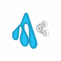 OEM Lincoln Blackwood Serpentine Belt Diagram - YL7Z-8620-AA