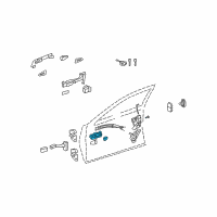 OEM 2015 Lexus LS460 Front Door Inside Handle Sub-Assembly, Left Diagram - 67606-50250-A2