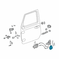 OEM Jeep Gladiator Front Door Latch Right Diagram - 68282958AB