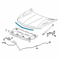 OEM 2022 Chevrolet Traverse Front Weatherstrip Diagram - 23450460