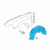 OEM 2004 Chevrolet SSR Fender Liner Diagram - 15774266