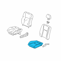 OEM 1996 Honda Civic Pad & Frame, Right Front Seat Cushion Diagram - 81132-S01-A01