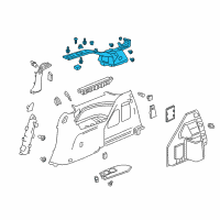 OEM Garnish, L. RR. Pillar *NH836L* (WISTERIA LIGHT GRAY) Diagram - 84199-THR-A21ZB