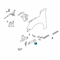 OEM 2021 Nissan Altima Engine Mounting Member Bracket Passenger Side Diagram - G5116-6CAMA