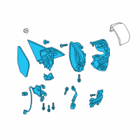 OEM 2019 Honda Civic Mirror Sub-Assembly, Driver Side (R.C.) Diagram - 76258-TGG-C02