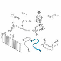 OEM BMW 750Li xDrive Radiator Coolant Hose Pipe Line Diagram - 17-12-7-619-698