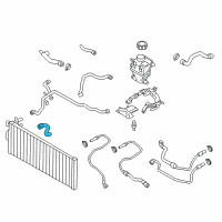 OEM 2015 BMW 750Li Intercooler Turbocharger Coolant Hose Diagram - 17-22-7-575-390