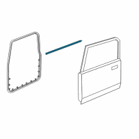 OEM 1997 Jeep Wrangler WEATHERSTRIP-Door Belt Diagram - 55176565AC