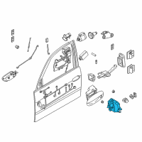 OEM 1997 BMW 750iL Front Left Door Lock Diagram - 51-21-8-235-097