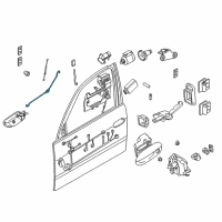 OEM 1998 BMW 750iL Front Left Door Handle Bowden Cable Diagram - 51-21-8-215-697