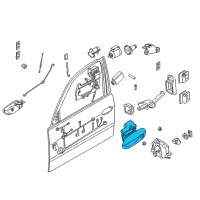OEM 1999 BMW 750iL Front Left Door Handle Diagram - 51-21-8-240-407