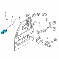 OEM 2000 BMW 750iL Interior Left Door Handle Diagram - 51-21-8-239-475