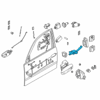 OEM 1995 BMW 750iL Front Door Brake Diagram - 51-21-8-150-019