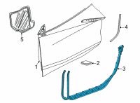 OEM 2020 Chevrolet Corvette Door Weatherstrip Diagram - 84688858