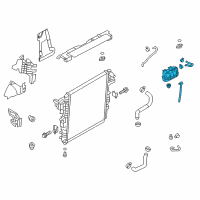 OEM Infiniti QX80 Radiator Reservoir Tank Assembly Diagram - 21710-1LA1A