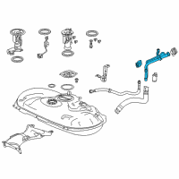 OEM Honda Accord Pipe, Fuel Filler Diagram - 17660-T3V-L01