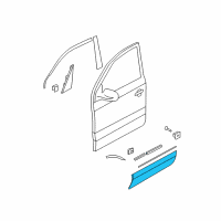 OEM 2007 Hyundai Tucson Garnish-Front Door Side, RH Diagram - 87724-2E010