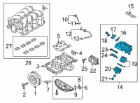 OEM Hyundai Genesis Oil Filter Body Assembly Diagram - 26310-3F501