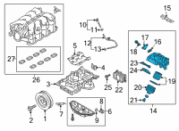 OEM 2016 Hyundai Genesis Oil Filter Body Assembly Diagram - 26310-3F501