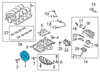 OEM 2012 Hyundai Equus Pulley-Damper Diagram - 23124-3F400