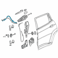 OEM Jeep Compass Cable-Inside Handle To Latch Diagram - 68292085AA