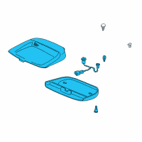 OEM 1999 Acura Integra Light Assembly, High Mount Stop (Graphite Black) Diagram - 34270-ST7-A01ZA