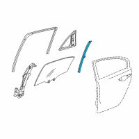 OEM Acura TSX Sash, Right Rear Door Qt Diagram - 72731-TL4-003