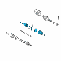 OEM 2000 Saturn LS2 Joint Kit, Front Wheel Drive Shaft Tro-Pot Diagram - 22692051