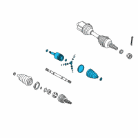 OEM 2002 Saturn L200 Joint Kit, Front Wheel Drive Shaft Tro-Pot Diagram - 22692051