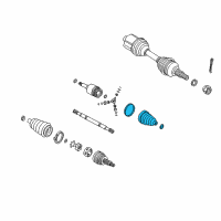 OEM Saturn LS2 Boot Kit, Front Wheel Drive Shaft Tri-Pot Joint Diagram - 22692049