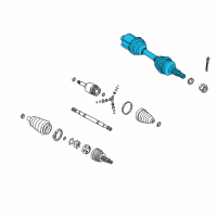 OEM 2005 Saturn L300 Front Wheel Drive Shaft Assembly Diagram - 22688595