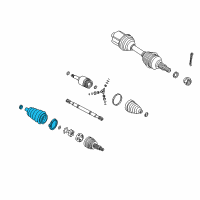 OEM 2003 Saturn LW200 Boot Kit, Front Wheel Drive Shaft Cv Joint Diagram - 22692050