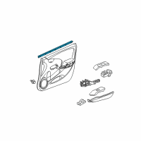 OEM 2011 Honda Fit Weatherstrip, L. FR. Door (Inner) Diagram - 72375-TF0-003