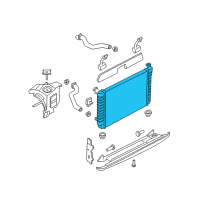 OEM Oldsmobile Intrigue Radiator Assembly Diagram - 52485608