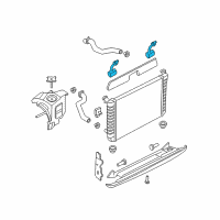 OEM 2004 Oldsmobile Silhouette Bracket Asm-Radiator Upper Diagram - 10318736