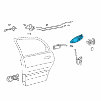 OEM 2006 Kia Optima Door Outside Handle Assembly, Right Diagram - 836603C021XX