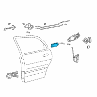 OEM 2006 Kia Optima Rear Door Locking Actuator, Left Diagram - 957703C000