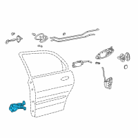 OEM 2006 Kia Optima Hinge Assembly-Rear Door Upper Diagram - 794103C000