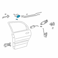 OEM 2002 Kia Optima Inside Door Handle Assembly, Right Diagram - 8262038011