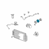 OEM Pontiac Sunbird Pulley, A/C Compressor Diagram - 6580043