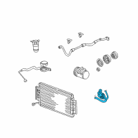 OEM 1999 Oldsmobile Alero Hose, A/C Compressor & Condenser Diagram - 22611604