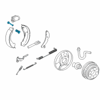 OEM 1999 GMC K3500 Pin Kit, Rear Brake Shoe Hold Down Diagram - 372249