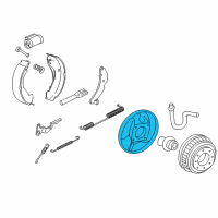 OEM 1998 GMC C1500 Plate, Rear Brake Backing Diagram - 18013181