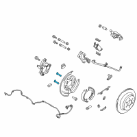 OEM Ford F-150 Park Brake Shoes Pin Diagram - CL3Z-2069-A