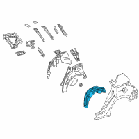 OEM Toyota Corolla iM Wheelhouse Liner Diagram - 65638-12050