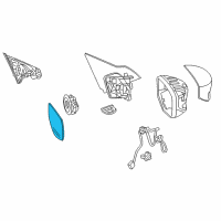 OEM 2017 Honda Accord Mirror Sub-Assembly, Driver Side (Flat) Diagram - 76253-T2F-A31